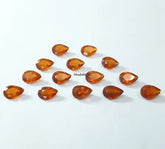 3x5MM, 4x6MM, 5x7MM, 6x9MM, 7x10MM Natural Orange Kyanite Faceted Pear Cut Gemstone, AAA Rare Orange Kyanite Pear Cut For Jewelry