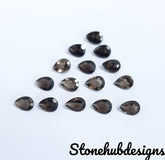 3X5MM, 4X6MM, 5X7MM Natural Smoky Quartz Faceted Pear Cut Gemstone, smoky quartz Pear cut for jewelry making stone