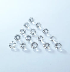 3MM, 4MM, 5MM, 6MM Natural Crystal Quartz Faceted Round Cut Gemstone, AAA White Crystal Quartz faceted Round cut For Jewelry
