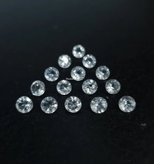 Natural Crystal Quartz Faceted Round Cut Gemstone, AAA White Crystal Quartz Faceted Round Cut For Jewelry