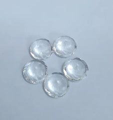 Natural Crystal Quartz Faceted Round Cut Gemstone 11MM, 12MM, 13MM, 14MM 15MM, AAA White Crystal Quartz Faceted Round cut For Jewelry
