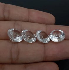 Natural Crystal Quartz Faceted Round Cut Gemstone 11MM, 12MM, 13MM, 14MM 15MM, AAA White Crystal Quartz Faceted Round cut For Jewelry