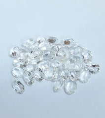 3X5MM, 4X6MM, 5X7MM, 6X8MM Natural Crystal Quartz Faceted Oval Cut Gemstone, AAA Crystal Quartz Oval cut For Jewelry Making