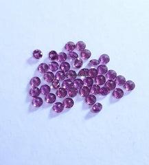 2MM, 2.25MM, 2.50MM, 2.75MM Natural Rhodolite Faceted Round Cut Gemstone, AAA Pink Rhodolite faceted Round Calibrated Cut Stone for jewelry