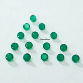 5 pieces 2MM, 2.5MM Natural GREEN ONYX Faceted Round Cut gemstone, AAA Green Onyx Round Tiny Loose Calibrated Cut Stone For Jewelry Making