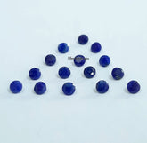 Natural Lapis Lazuli Faceted Tiny Round Cut Gemstone, AAA Blue Lapis Lazuli faceted Round Cut Loose Calibrated Gemstone For Jewelry