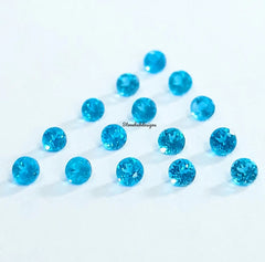 2MM Natural Neon Apatite Faceted Round Gemstone Top Quality, AAA Neon Apatite faceted Tiny Round Stone For Jewelry Making