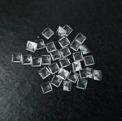 7MM, 8MM, 9MM, 10MM Natural Crystal Quartz Faceted Square Cut Gemstone, AAA Crystal Quartz Square cut For Jewelry Making
