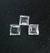 11MM, 12MM, 13MM, 14MM Natural Crystal Quartz Faceted Square Cut Gemstone, AAA Crystal Quartz Square cut For Jewelry Making