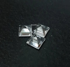 11MM, 12MM, 13MM, 14MM Natural Crystal Quartz Faceted Square Cut Gemstone, AAA Crystal Quartz Square cut For Jewelry Making