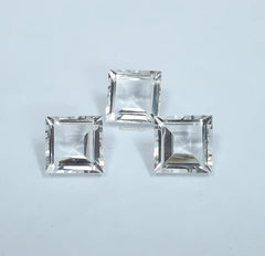 11MM, 12MM, 13MM, 14MM Natural Crystal Quartz Faceted Square Cut Gemstone, AAA Crystal Quartz Square cut For Jewelry Making