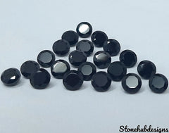 7MM, 8MM, 9MM, 10MM Black Spinel Faceted Round Cut gemstone, 100% Natural AAA Quality Black Spinel Round Faceted Loose Gemstone