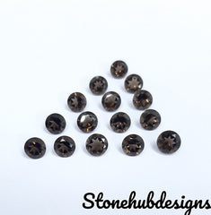 3MM, 4MM, 5MM, 6MM Natural Smoky Quartz Faceted Round Cut Gemstone, AAA Smoky Quartz Round cut For Jewelry Making
