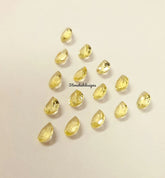 4X6MM, 5X7MM, 6X9MM, 7X10MM, 8X12MM Natural Lemon Quartz Faceted Pear Cut Gemstone, AAA Lemon Quartz Pear cut For Jewelry Making