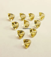 5MM, 6MM, 7MM, 8MM, 9MM, 10MM Natural Lemon Quartz Faceted Trillion Cut Gemstone, AAA Lemon Quartz Trillion cut For Jewelry Making