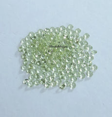 1MM, 1.25MM, 1.50MM, 1.75MM Natural Peridot Faceted Round cut Gemstone, AAA Green Peridot Round faceted Calibrated loose Stone for jewelry