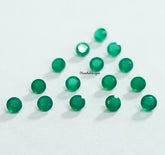 2MM, 2.25MM, 2.5MM, 2.75MM Natural GREEN ONYX Faceted Round Cut gemstone, AAA Green Onyx Round Tiny Loose Cut Stone For Jewelry