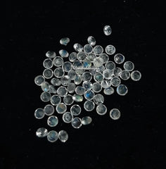 1.50MM, 2MM Natural Labradorite Faceted Round Cut Stone, AAA Quality Blue flashy labradorite calibrated size loose stone For jewelry