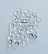 5 pcs 1MM, 1.50MM, 2MM Natural Crystal Quartz Faceted Round Cut Gemstone, AAA White Crystal Quartz Tiny Round cut For Jewelry Making