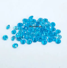 2MM Natural Neon Apatite Faceted Round Gemstone Top Quality, AAA Neon Apatite faceted Tiny Round Stone For Jewelry Making