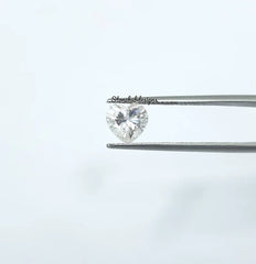6MM, 7MM, 8MM, 9MM, 10MM Moissanite Faceted Heart Cut Gemstone, AAA D Color White Moissanite Heart Faceted Gemstone For Jewelry