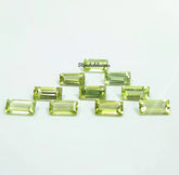 2x4MM, 2.5x5MM, 3x6MM Natural Peridot Faceted Baguette Cut Gemstone, AAA Green Peridot Baguette Calibrated Size loose Gemstone for jewelry