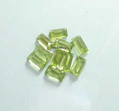 2x4MM, 2.5x5MM, 3x6MM Natural Peridot Faceted Baguette Cut Gemstone, AAA Green Peridot Baguette Calibrated Size loose Gemstone for jewelry