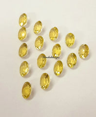 Natural Lemon Quartz Faceted Oval Cut Gemstone, AAA Yellow Lemon Quartz Faceted Oval Cut Gemstone For Jewelry