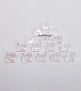 4MM, 5MM, 6MM, 7MM, 8MM, 9MM Natural Rose Quartz Faceted Square Cut Gemstone, AAA Rose Quartz Square cut For Jewelry