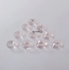 Natural Rose Quartz Faceted Oval Cut Gemstone, AAA Pink Rose Quartz Faceted Oval Cut Gemstone For Jewelry