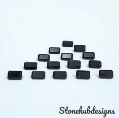 Gemstone: Black Onyx Shape: Octagon Faceted Treatment: Natural Size: 8x10mm, 9x11mm, 10x12mm, 10x14mm Quality Grade: AAA WE PROVIDE BEST QUALITY STONES !