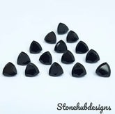 5MM, 6MM, 7MM, 8MM, 9MM, 10MM Natural Black Onyx Faceted Trillion gemstone, AAA Quality Black Onyx Trillion Faceted Loose Stone For Jewelry