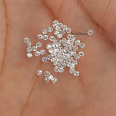 100 pcs 1.40mm to 2.5mm Moissanite White D Color Brilliant Cut Round Small Loose Moissanite for Jewelry Micro Pave Making, Pass Diamond