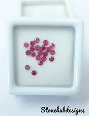 2MM Natural Ruby Faceted Round Loose Gemstone, 100% Natural genuine RUBY Round Faceted gemstone, Pink Ruby Faceted Round Loose Gemstone