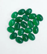 3X5MM, 4X6MM, 5X7MM, 6X8MM Natural Green Onyx Oval Cabochon Gemstone , AAA Quality GREEN ONYX Smooth Oval Cabochon For jewelry