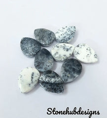 Natural Dendrite Opal Smooth Pear Cabochon Gemstone, CALIBRATED Loose Stone Cab, AAA Dendrite Opal Smooth Pear Cabs For Jewelry