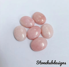 Natural Pink Opal Oval Cabochon Gemstone, AAA Pink Opal Oval Shape Smooth Gemstones Lot For Earring, Ring And Jewelry