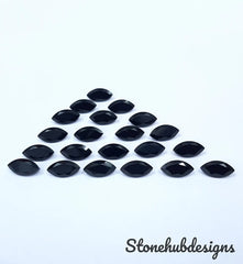3x6MM- 10x20MM Natural Black Onyx Faceted Marquise Cut Gemstone, AAA Black Onyx Marquise Cut loose gemstone –Wholesale lot