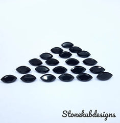 3x6MM- 10x20MM Natural Black Onyx Faceted Marquise Cut Gemstone, AAA Black Onyx Marquise Cut loose gemstone –Wholesale lot