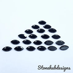 3x6MM- 10x20MM Natural Black Onyx Faceted Marquise Cut Gemstone, AAA Black Onyx Marquise Cut loose gemstone –Wholesale lot