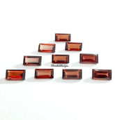 2x4MM, 2.5x5MM, 3x6MM Natural Garnet Faceted Baguette Cut Gemstone, AAA Quality Red Mozambique Garnet Faceted Baguette Cut For Jewelry