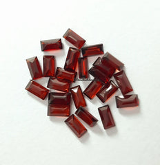 2x4MM, 2.5x5MM, 3x6MM Natural Garnet Faceted Baguette Cut Gemstone, AAA Quality Red Mozambique Garnet Faceted Baguette Cut For Jewelry