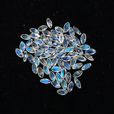 2X4MM Natural Moonstone Faceted Marquise Cut Gemstone, AAA Blue Moonstone Marquise cut Flashy for moonstone jewelry