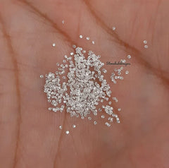 100 pcs lot 0.7mm to 1.30mm White D Color Brilliant Cut Round Small Loose Moissanite for Jewelry Micro Pave Making, Pass Diamond test