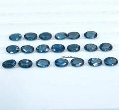 2x3MM, 3x4MM Natural London Blue Topaz Faceted Oval Cut Gemstone, AAA London Topaz Oval Calibrated Size Loose Gemstone for Jewelry