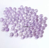 4MM Natural Amethyst Faceted Round Balls Gemstone, AAA Amethyst Briolette loose Calibrated Perfect Balls For dangling earrings For Jewelry