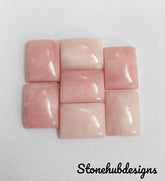 Natural Pink Opal Smooth Octagon Cabochon Gemstone, Opal Octagon Shape Smooth Polished Gemstones Lot For Earring Ring And Jewelry