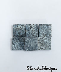 Natural Dendrite Opal Smooth Square Cabochon Gemstone, CALIBRATED Loose Stone Cab, AAA Dendrite Opal Smooth Square Cabs For Jewelry