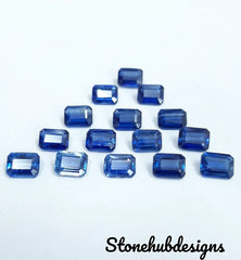 Natural Kyanite Faceted Octagon Cut Gemstone, AAA Blue Kyanite Octagon Loose Calibrated Cut Gemstone For Jewelry