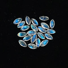 Natural Moonstone Faceted Marquise Cut Gemstone, AAA Moonstone Faceted Marquise Loose Calibrated Cut blue Flashy for jewelry